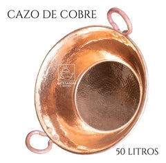 Cazo De Cobre Artesanal Capacidad 50 Litros Grueso