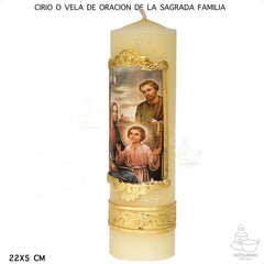 Cirio O Vela De Oración Sagrada Familia