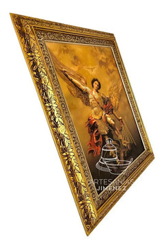 Cuadro San Jose 90x70 Cm Combinado Oro Y Plata Oro Y Plata