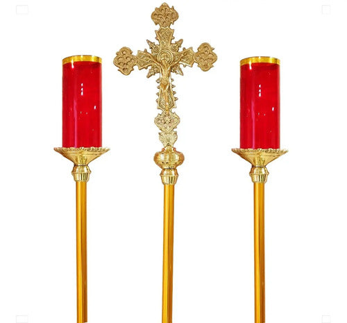 Cirial Y Cruz Alta Rojo