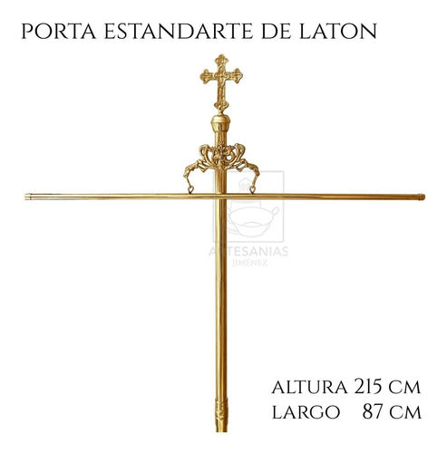 Porta Estandarte De Laton Y Bronce