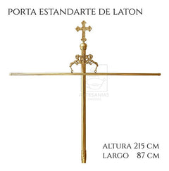 Porta Estandarte De Laton Y Bronce