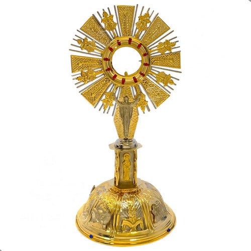 Custodia Eucaristica Ostensorio Cristo Rey Alpaca 60 Cm
