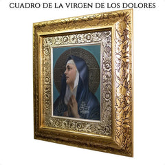 Cuadro Virgen De Los Dolores 45x40 Cm Combinado Oro Y Plata Oro Y Plata