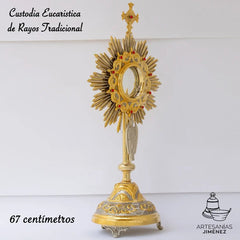 Custodia Eucarística Ostensorio Santísimo Tradicional 67 Cm