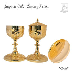 Caliz Copon Y Patena Para Iglesia O Capilla Cruz C311
