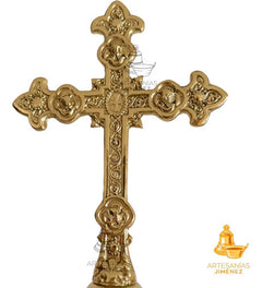 Porta Estandarte Cruz Simbolos De Los 4 Evangelistas