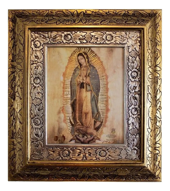 Our Lady of Guadalupe Framed Picture 45x40 cm Silver