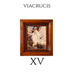 Cuadro Vía Crucis O Viacrucis En Madera 15 Piezas 40x35 Cm