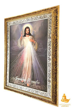 Cuadro San Jose 90x70 Cm Combinado Oro Y Plata Oro Y Plata