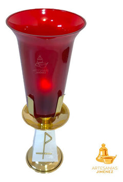 Candeleros Eléctricos Para El Santísimo Piramidal Semanario Dorado