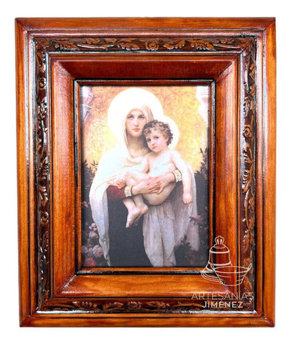 Cuadro Virgen De Las Rosas Nogal C10 Nogal