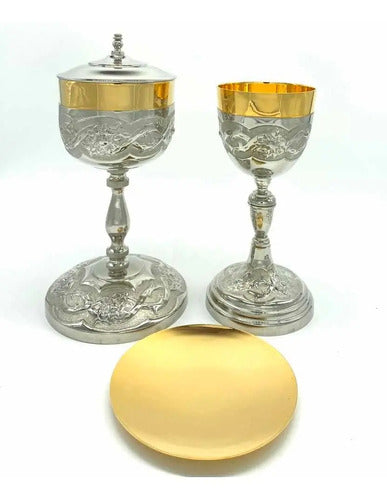 Caliz Y Copon Plateado Rosas C203