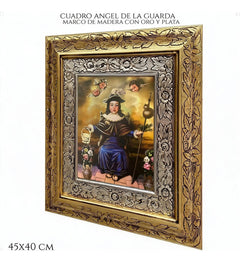 Holy Child of Atocha Framed Picture 45x40cm Gold & Silver