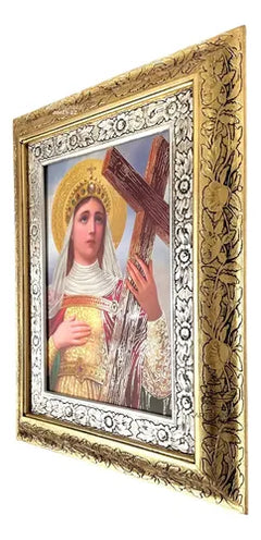 Cuadro Santa Elena 60x47 Cm Combinado Oro Y Plata Oro Y Plata