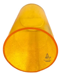 Pack De 2 Pantallas Cilíndricas De Acrílico Para Cirial, Color Amarillo