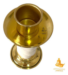 Candeleros De Mesa Para Altar Iglesia Espiral O Caramelo Dorado