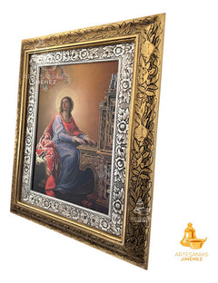 Cuadro Santa Cecilia 60x47 Cm V2 Combinado Oro Y Plata Oro Y Plata