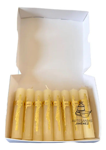 Cirio, Vela De Oración Cristo Crucificado 20 Piezas 8x1.6 C1