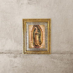 Cuadro Virgen De Guadalupe 60x47 Cm B01 Combinado Oro Y Plata Oro Y Plata