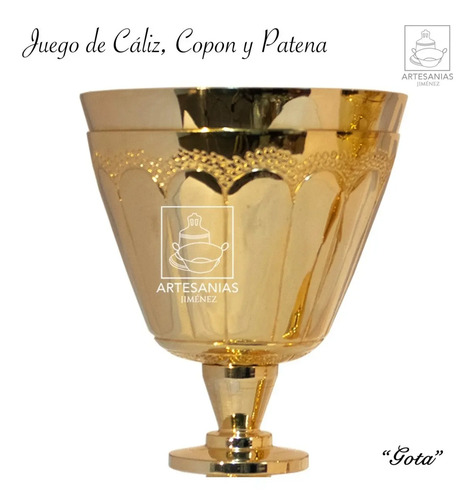 Caliz Copon Y Patena Para Iglesia O Capilla Gota C304