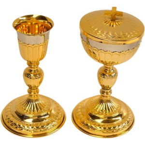 Caliz Copon Y Patena Liturgico Vaso Sagrado C10