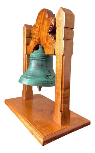 Campana Esquila De Mesa Bronce Patinado Verde