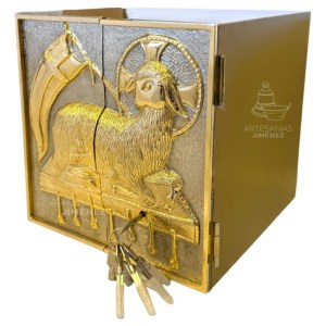 Sagrario Con Expositor De Santísimo 30x30 Cordero
