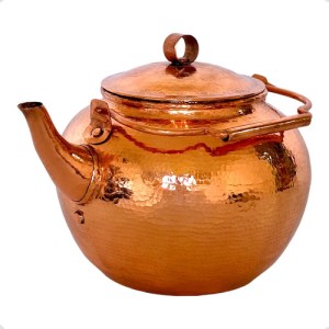 Cafetera O Tetera Con Tapa De Cobre Artesanal De 2 Litros