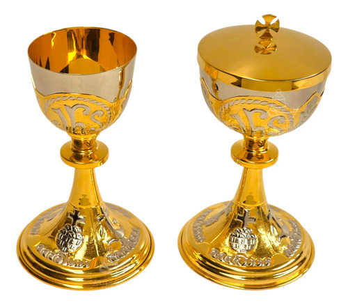 Caliz Copon Y Patena Liturgico Jhs Y Símbolos Litúrgicos C1
