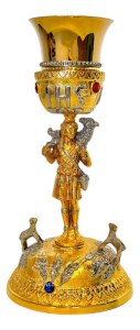 Caliz Para Iglesia O Capilla A907 Jhs Clavos Y Uvas