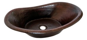 Lavamanos O Lavabo De Cobre Martillado 49x29 Cm Patinado Patinado Cobre Envejecido