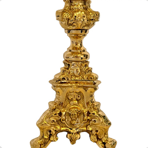 Candelero O Candelabro Barroco De 80 Cm De Bronce (1 Pieza) Bronce