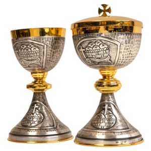 Caliz Copon Y Patena Liturgico Vaso Sagrado D03