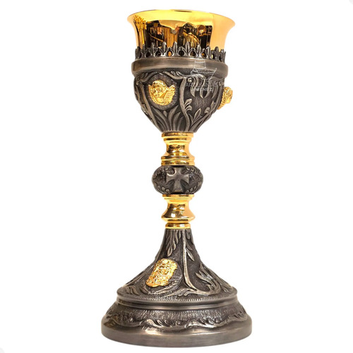 Cáliz Y Patena Pavonado Ideal Para Ordenación Sacerdotal C1
