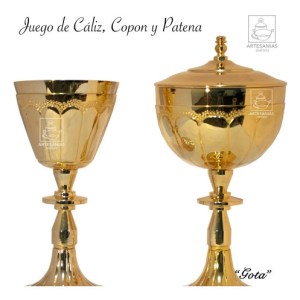 Caliz Copon Y Patena Para Iglesia O Capilla Gota C304