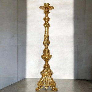 Candelero O Candelabro Barroco De 80 Cm De Bronce (1 Pieza) Bronce