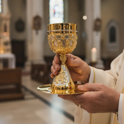 Caliz Para Iglesia O Capilla Con Patena A919 Ultima Cena