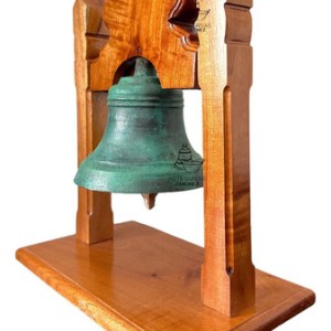 Campana Esquila De Mesa Bronce Patinado Verde