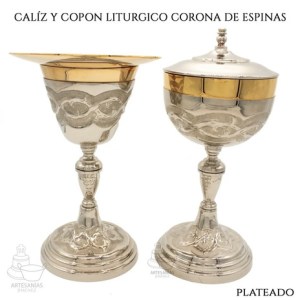 Caliz Y Copon Plateado Corona De Espinas