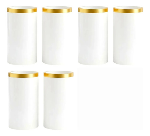 Acrílicos O Pantallas Para Candelero Juego De 6 Piezas Blanco Blanco Opalino Liso