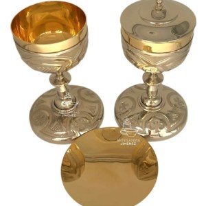 Caliz Y Copon Plateado Cruces