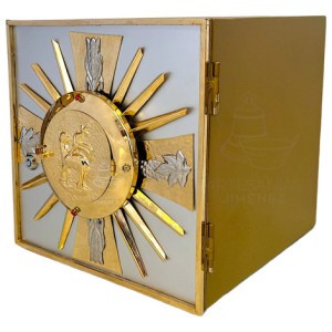 Sagrario Con Expositor De Santísimo 30x30 Cordero De Dios S1