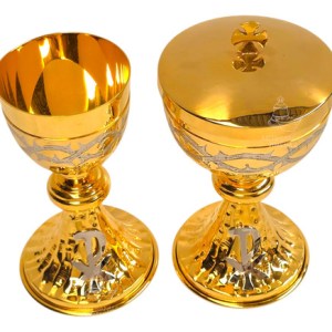 Caliz Copon Y Patena Liturgico Espinas Y Crismon P1