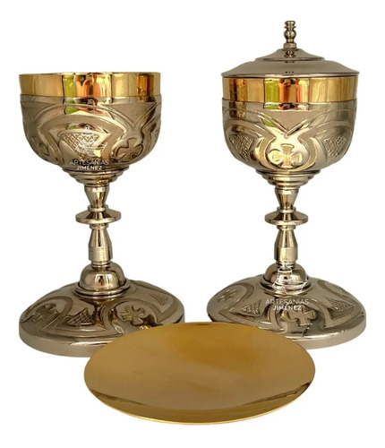 Caliz Y Copon Plateado Cruces