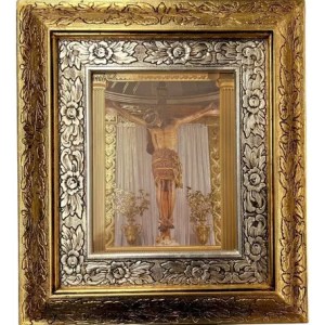 Cuadro Cristo De Chalma 45x40 Cm A#1 Combinado Oro Y Plata Oro Y Plata