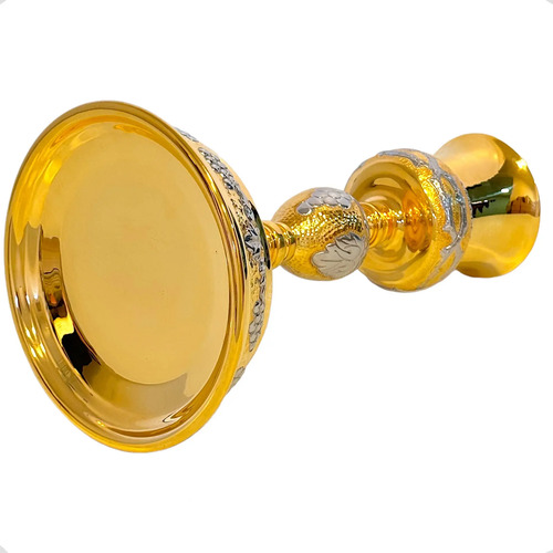 Caliz Para Iglesia O Capilla Con Patena T11 Vaso Sagrado Corona Espinas Y Simbolos