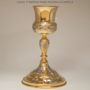 Caliz Para Iglesia O Capilla Con Patena T21 Vaso Sagrado