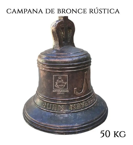 Campana Antigua O Rustica Personalizada De Bronce