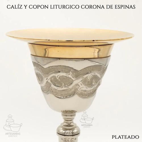 Caliz Y Copon Plateado Corona De Espinas